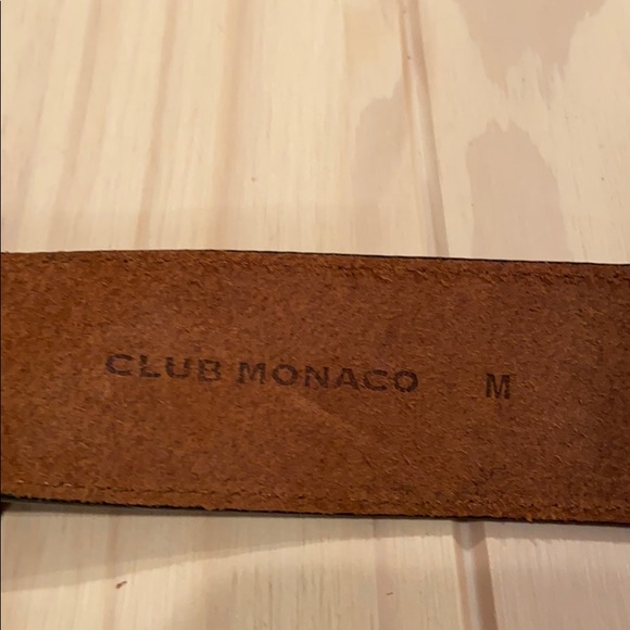 Barely Worn Cognac Leather Club Monaco Belt sz M - Picture 4 of 5